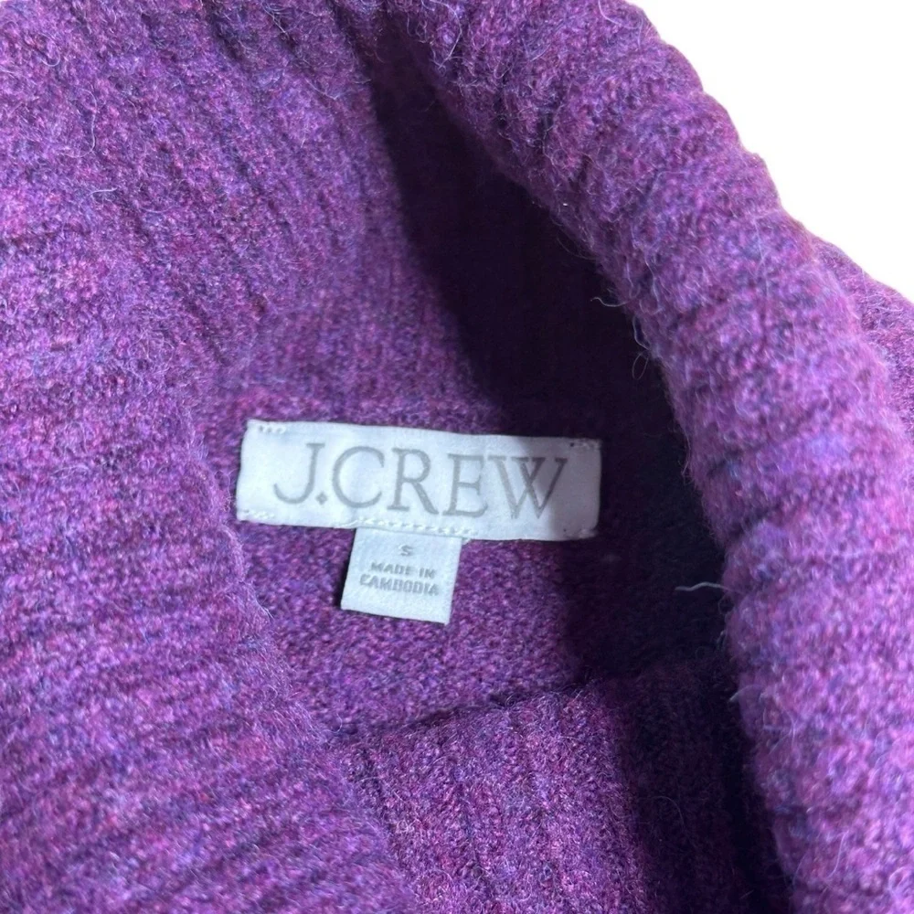 J. Crew Purple Supersoft Yarn Turtleneck Sweater Womens S